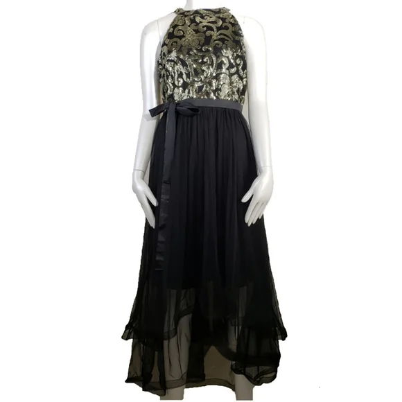 green emerald velvet dress Eclipse Gold Sequin Gown – Glamorous Prom, Gala & Nye Dress with Slit at Lady Black Tie Gold / Large